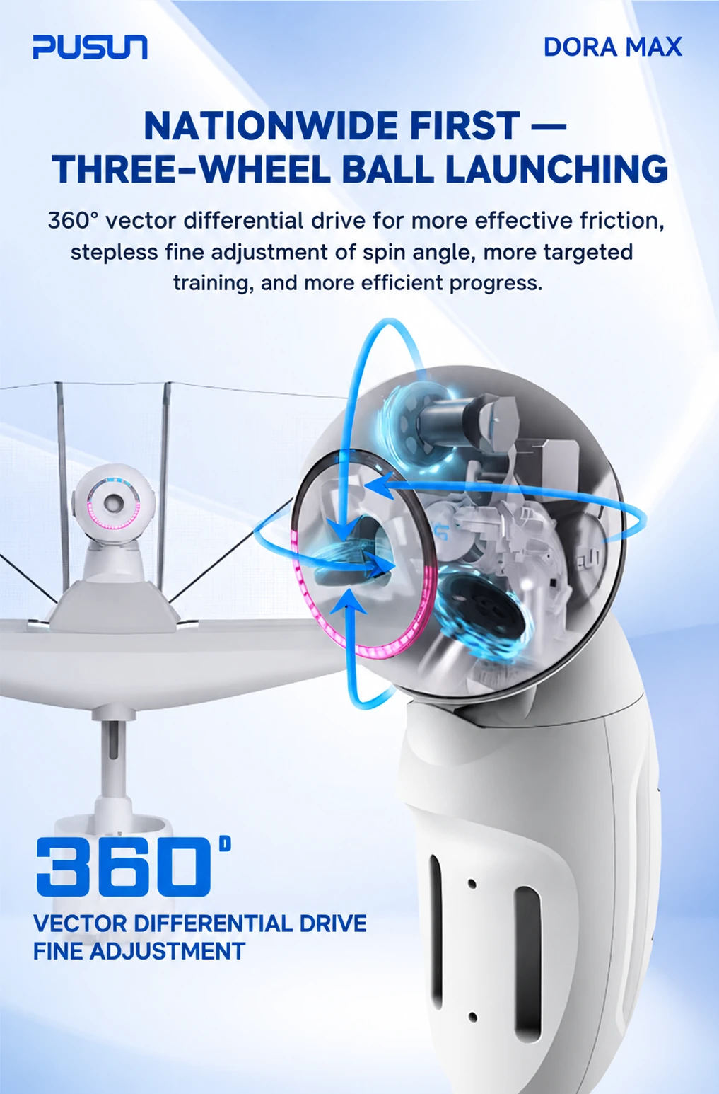DORA MAX Table Tennis Robot — product detail 4