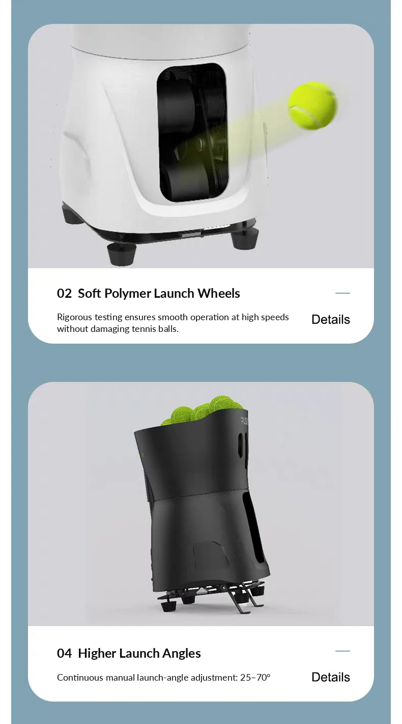 PT-MINI PRO Tennis Ball Machine — product detail 3