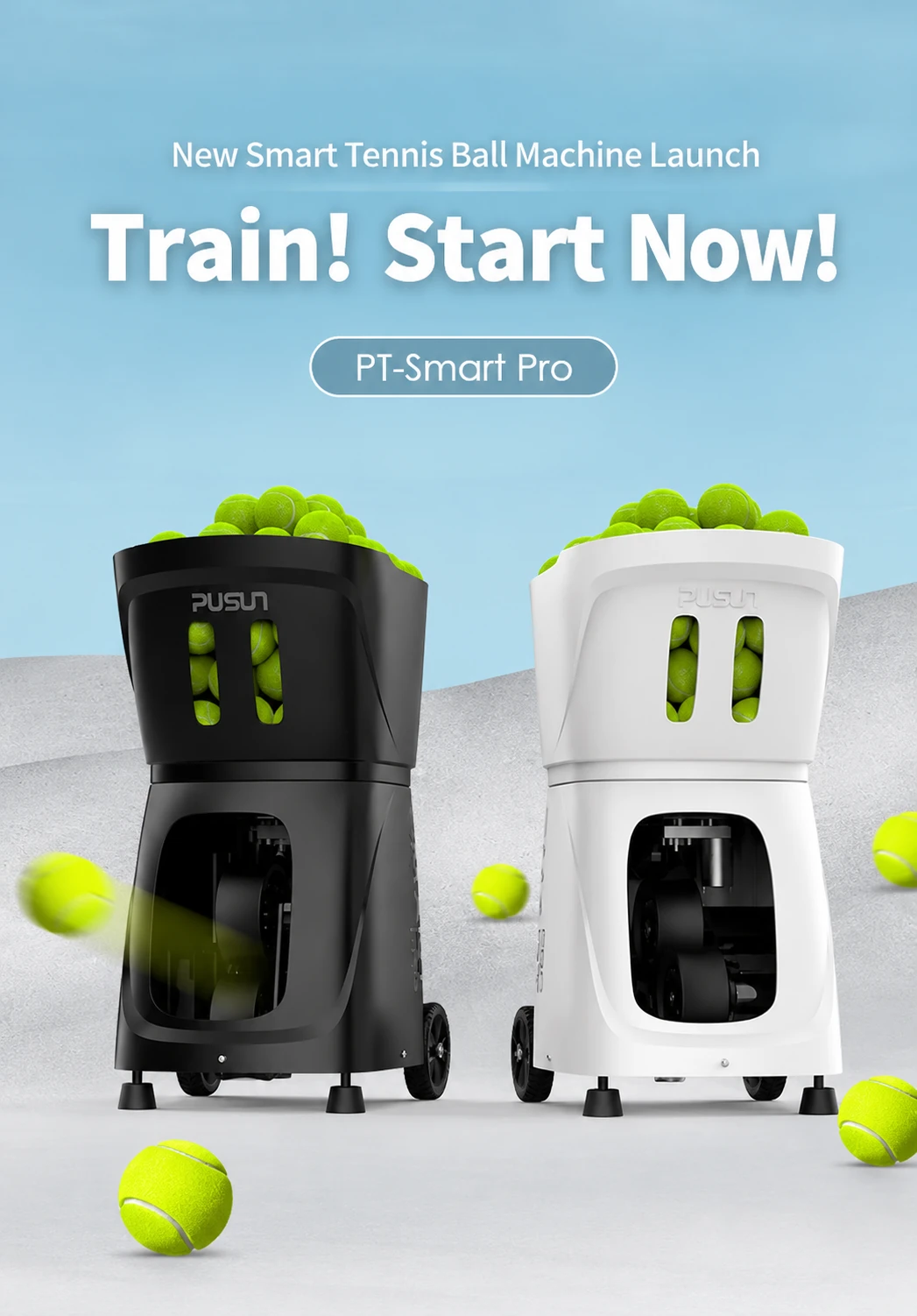 PT-SMART PRO Tennis Ball Machine — product detail 1