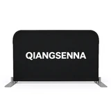 Black QIANGSENNA rounded-corner court barrier with a flat metal base