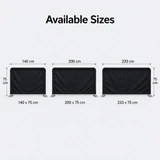 Available sizes: 140 × 75 cm, 200 × 75 cm and 233 × 75 cm