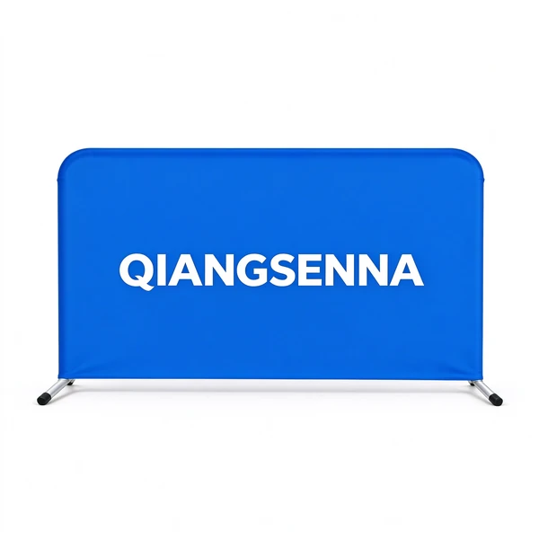 Blue QIANGSENNA stretch fabric barrier with galvanized steel frame