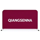Burgundy QIANGSENNA Lycra court barrier with rounded corners and a galvanized steel frame