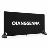 Angled view of the black QIANGSENNA modular PVC court barrier
