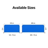 Standard barrier sizes: 140 by 75 cm and 200 by 75 cm