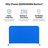 Modular court barrier assembly and application features