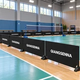 QIANGSENNA PVC court barriers in an indoor badminton hall